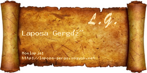 Laposa Gergő névjegykártya
