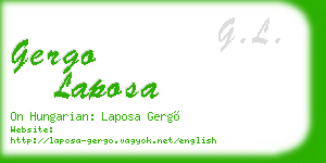 gergo laposa business card